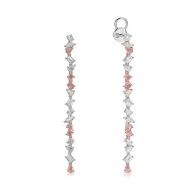 3.67 Carat Pink Diamond Drop Earrings