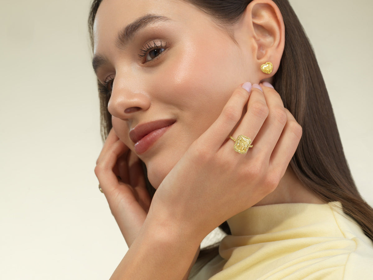Fancy Color Diamond Studs