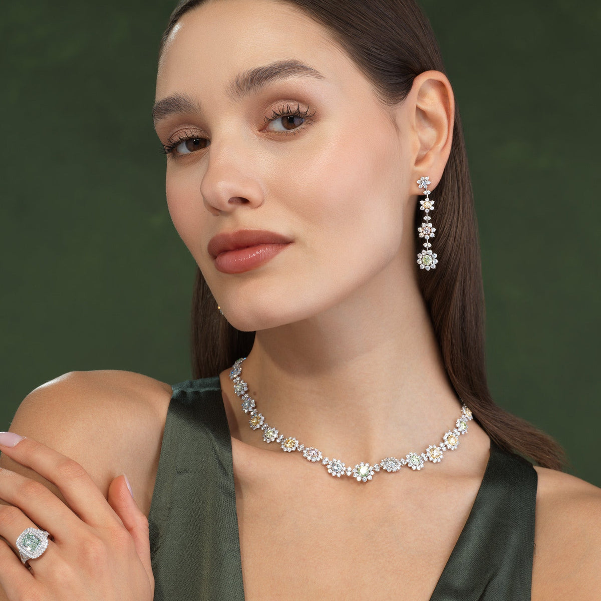 Color Diamond Earrings