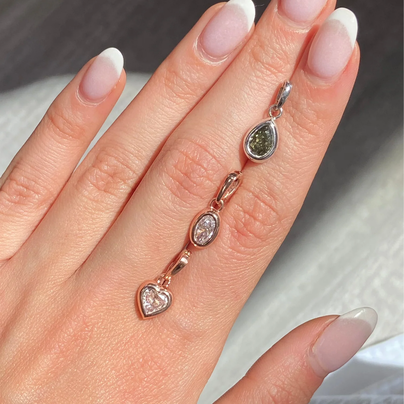 Chameleon Pear Shape Diamond Charm