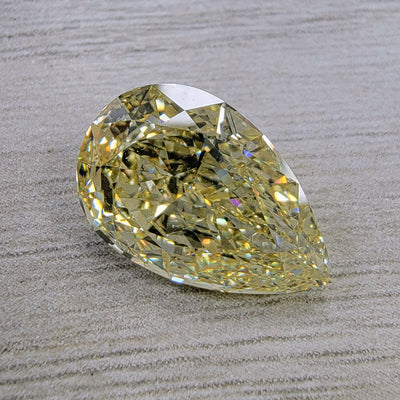 6.46ct Fancy Yellow Pear VS2 GIA