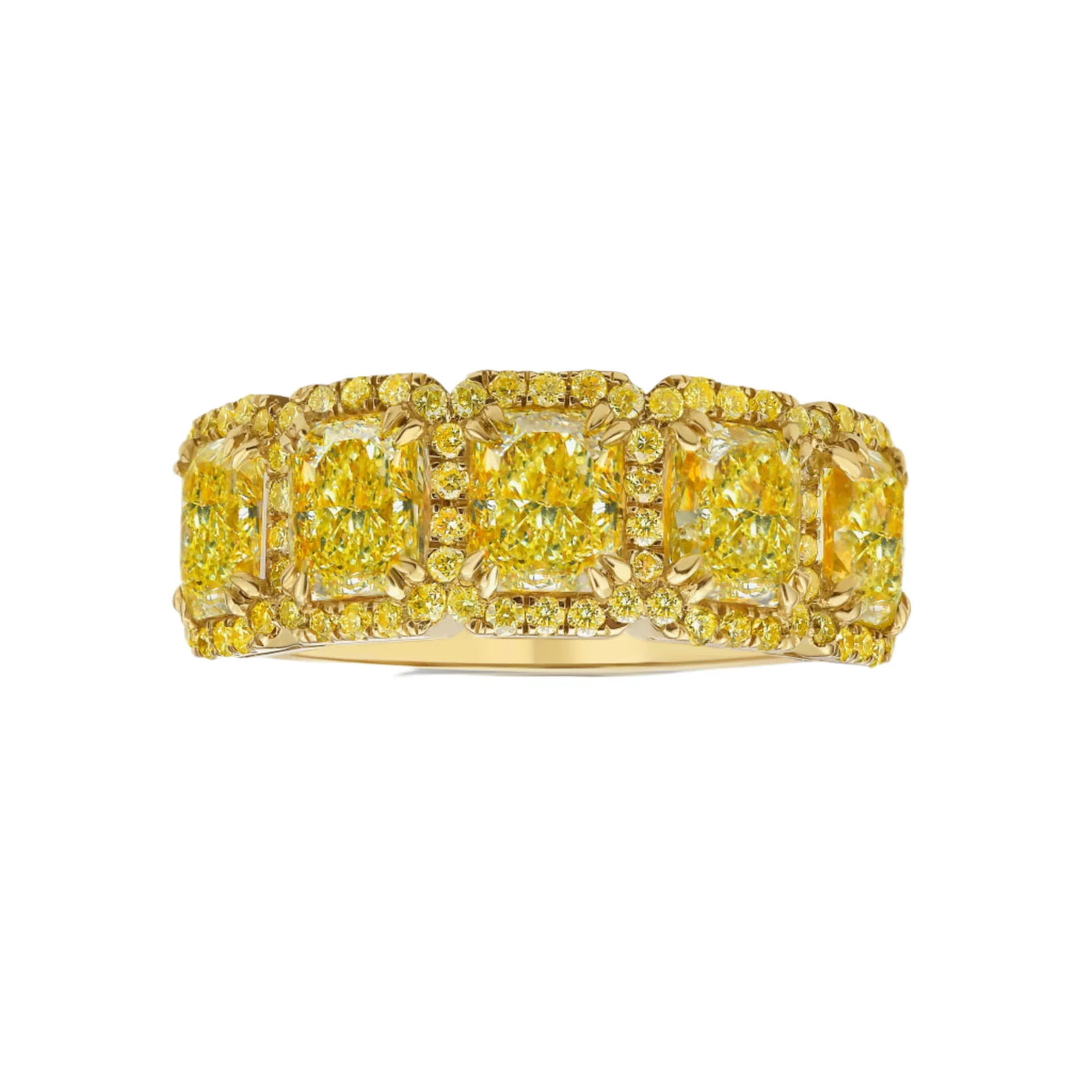 3.54ct Five Stone Halo Band
