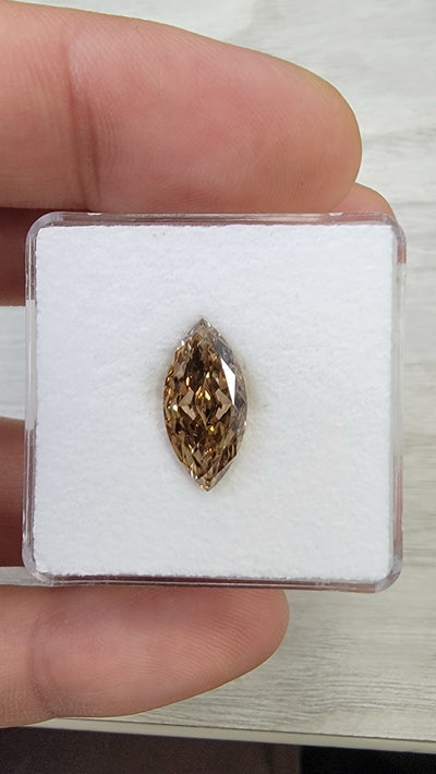 4.01ct Fancy Orange Brown Marquise SI1 GIA