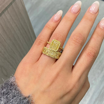 3.54ct Five Stone Halo Band