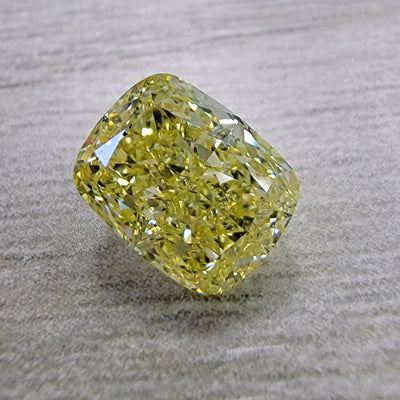2.00ct Fancy Yellow Elongated Cushion VS2 GIA