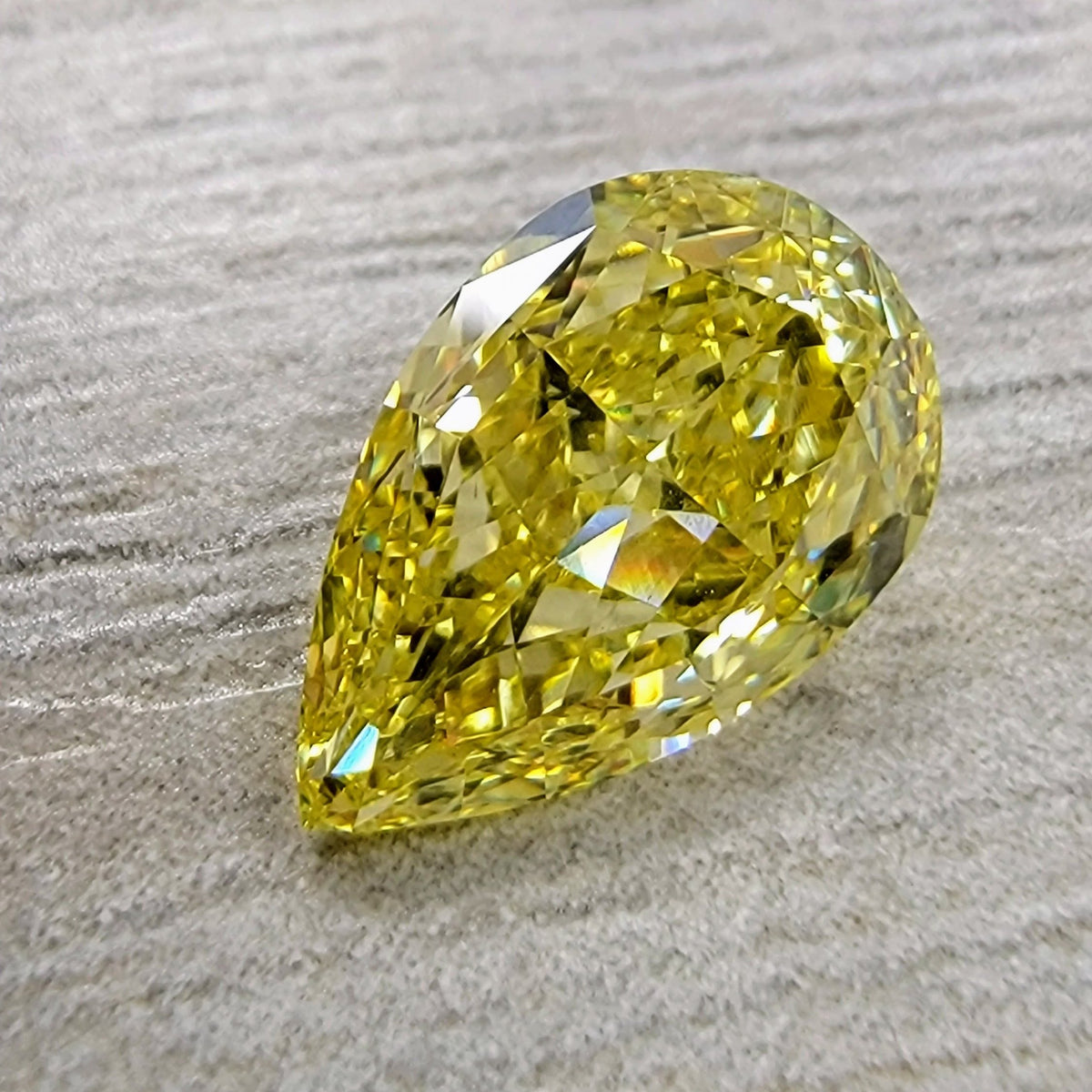 1.50ct Fancy Intense Yellow Pear Diamond VS1 GIA