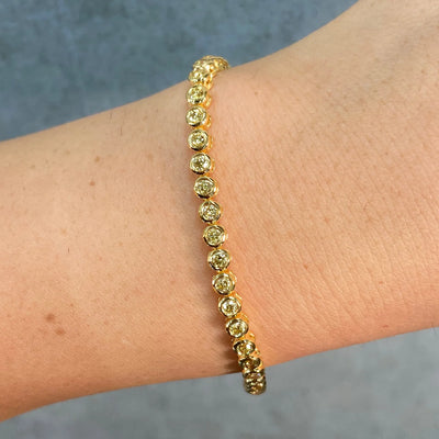 2.4 Bezel Set Yellow Diamond Bracelet