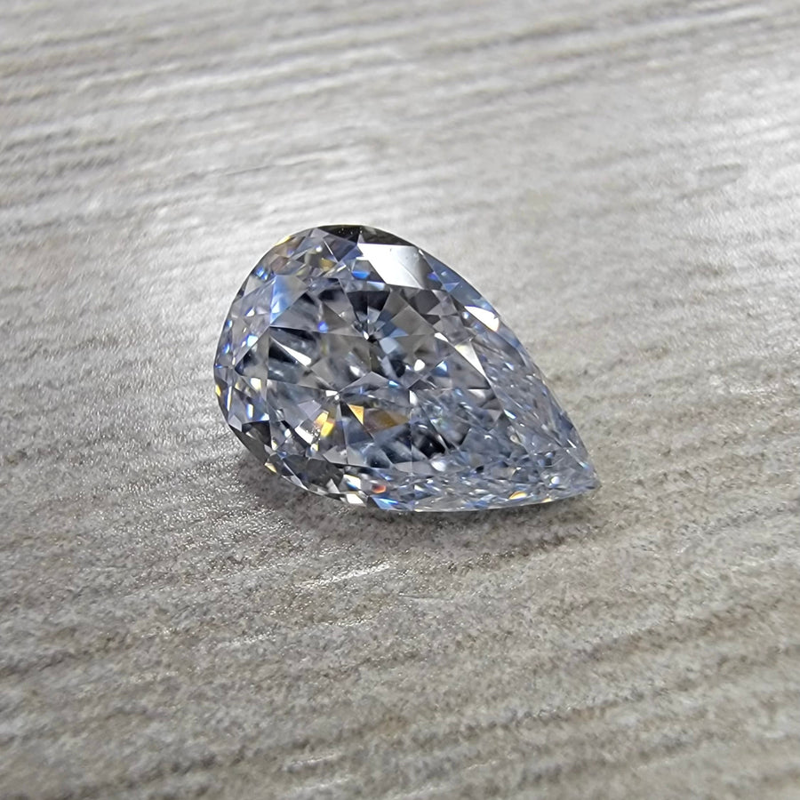 0.63ct Fancy Light Blue Pear SI2 Diamond GIA