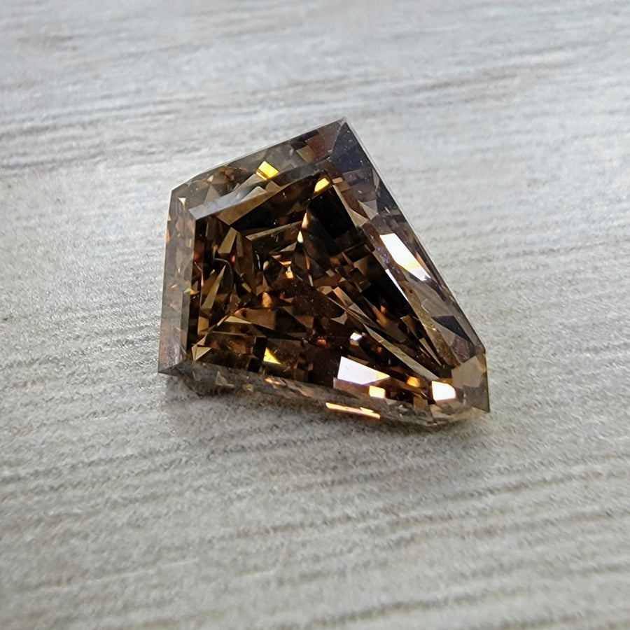 5.00ct Fancy Dark Orangy Brown Kite Diamond SI1 GIA