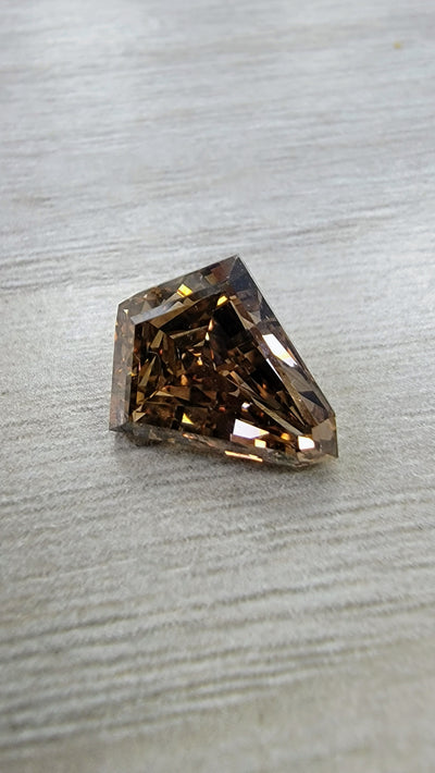 5.00ct Fancy Dark Orangy Brown Kite SI1 GIA