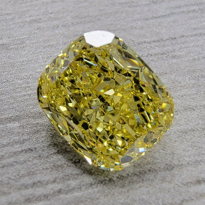 1.31ct Fancy Intense Yellow Cushion VS2 GIA
