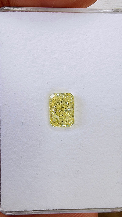2.50ct Fancy Yellow Elongated Radiant VS2 GIA
