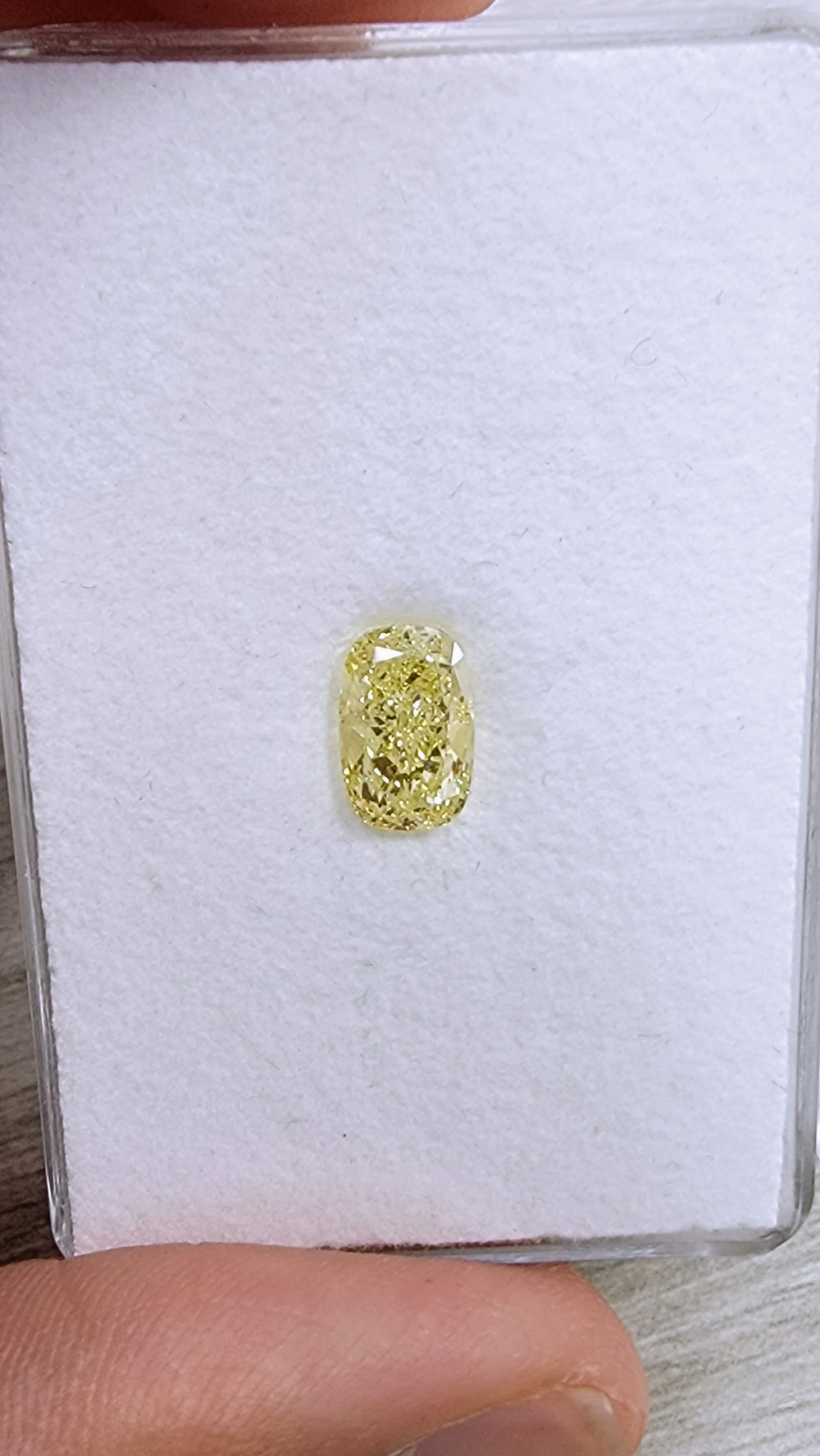2.06ct Fancy Yellow Elongated Cushion Diamond VS2 GIA