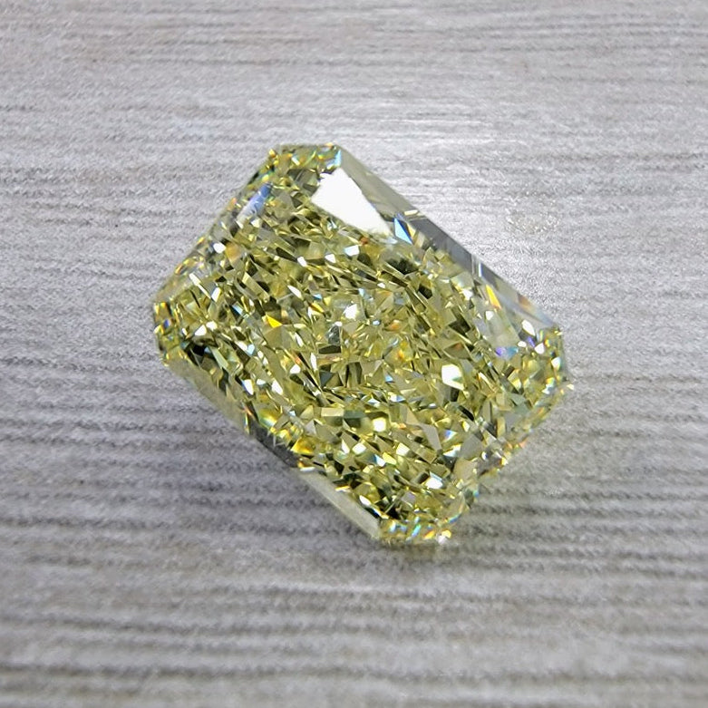 4.11ct Fancy Yellow Elongated Radiant Diamond VS1 GIA