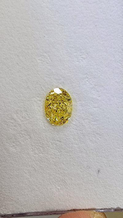 2.03ct Fancy Intense Yellow Oval SI1 GIA