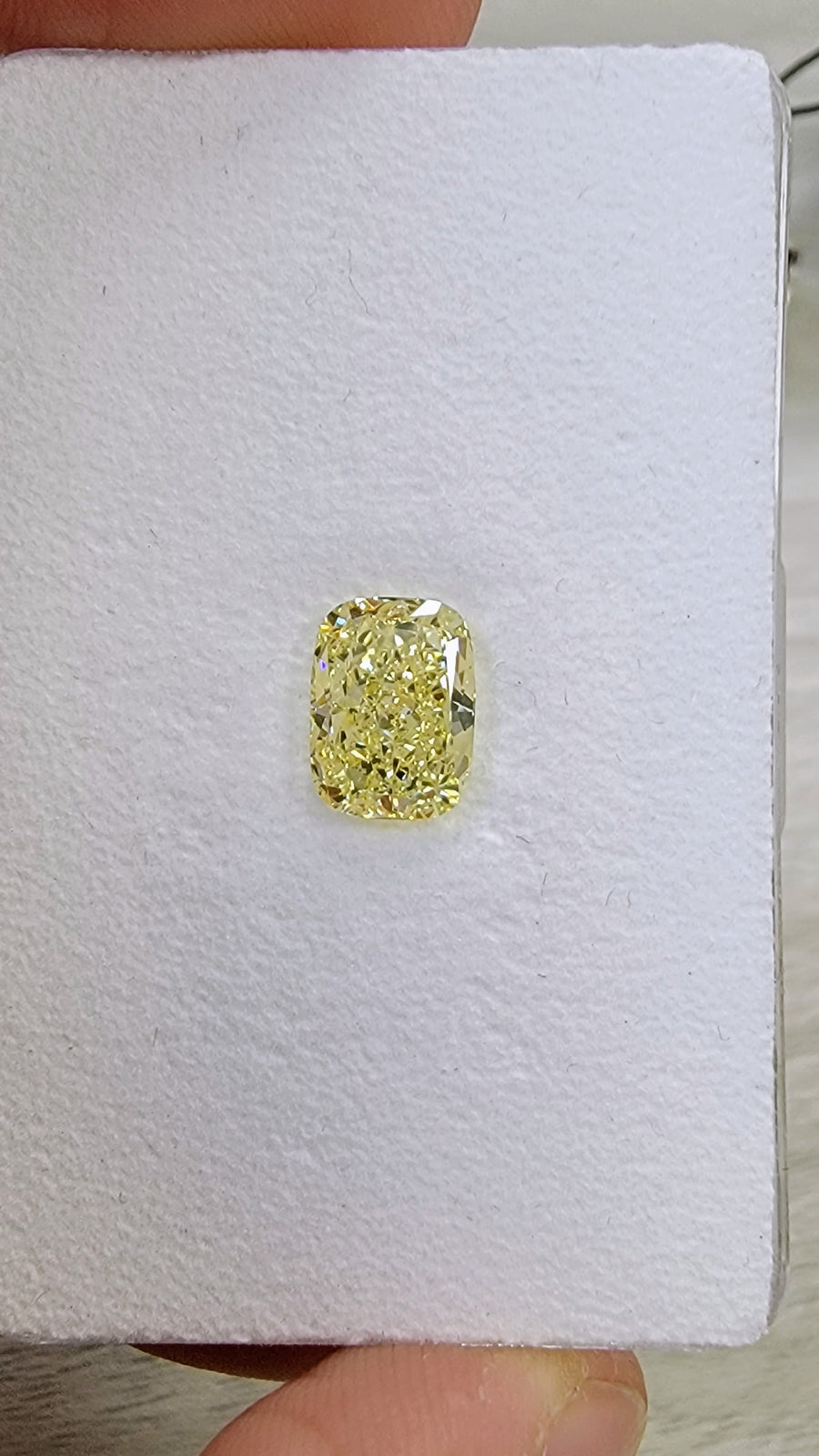 2.58ct Fancy Yellow Elongated Cushion Diamond VS1 GIA
