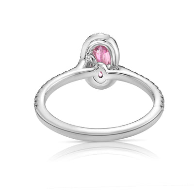 1.04ct Fancy Vivid Purple Pink Oval VS2 GIA Ring