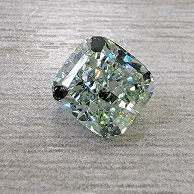 Fancy Green Diamond Cushion cut