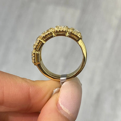 3.54ct Five Stone Halo Band