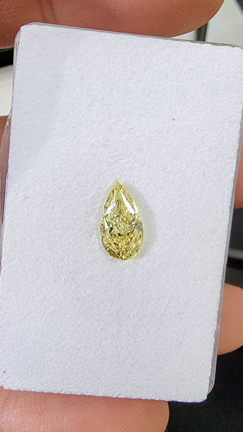 2.02ct Fancy Yellow Pear VVS1 Diamond GIA