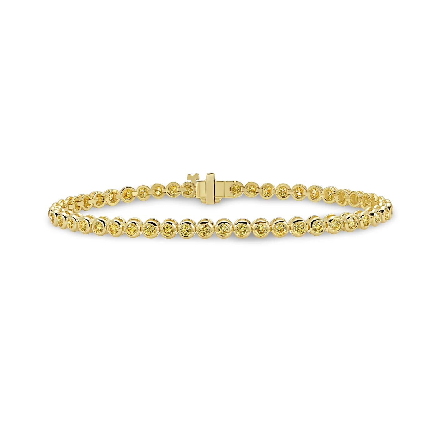 2.4 Bezel Set Yellow Diamond Bracelet
