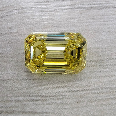 2.01ct Fancy Vivid Yellow Emerald Cut VVS2 GIA
