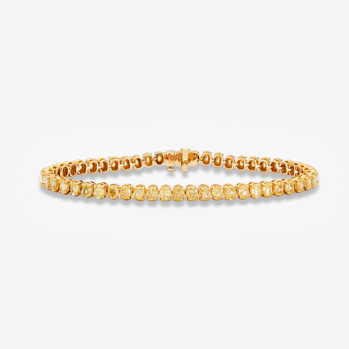 8.99ctw Fancy Yellow Oval Diamond Tennis Bracelet