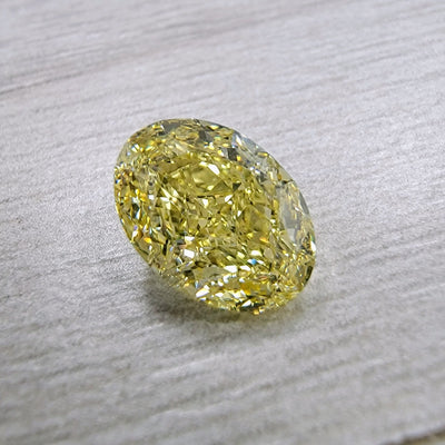 2.01ct Fancy Yellow Oval Internally Flawess GIA