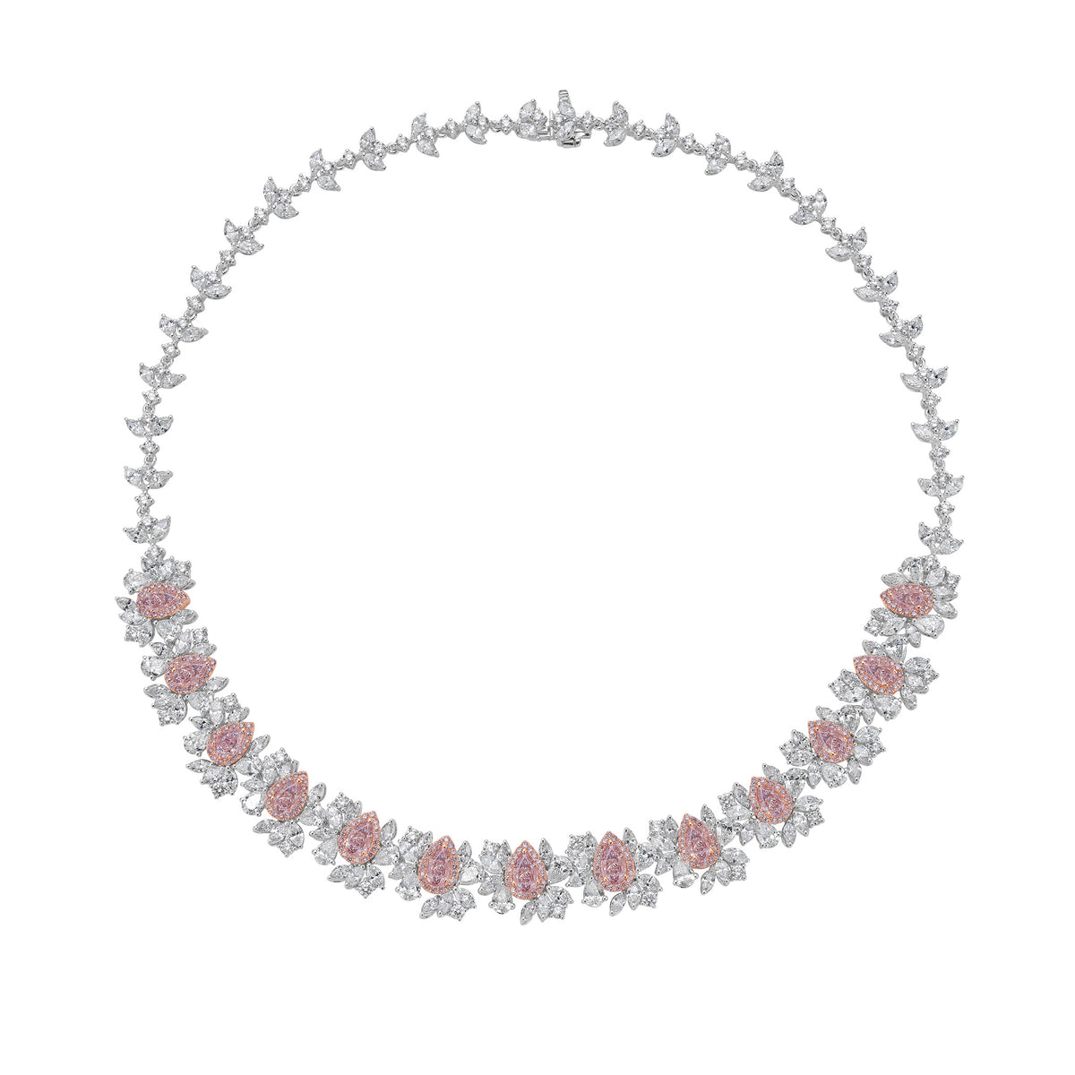 24ct Pink Diamond  & White Diamond Necklace