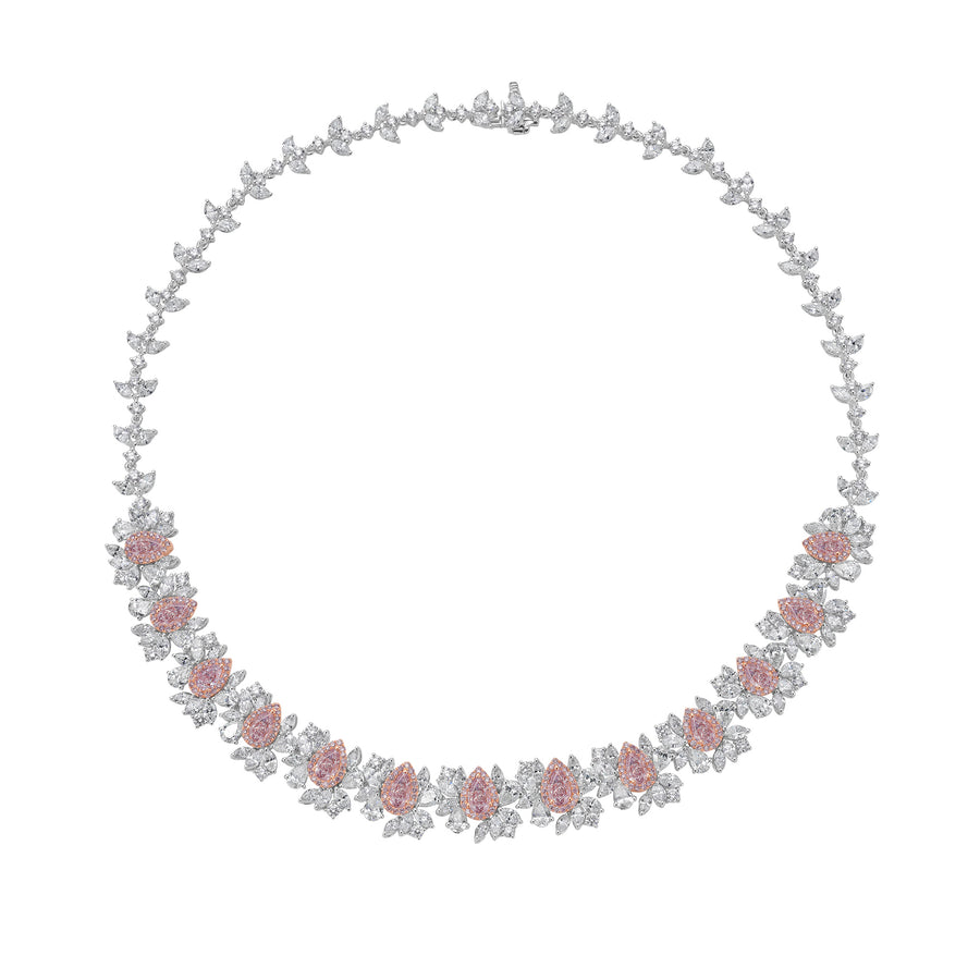 24ct Pink Diamond  & White Diamond Necklace