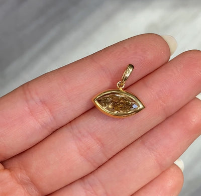 Champagne Marquise Diamond Charm