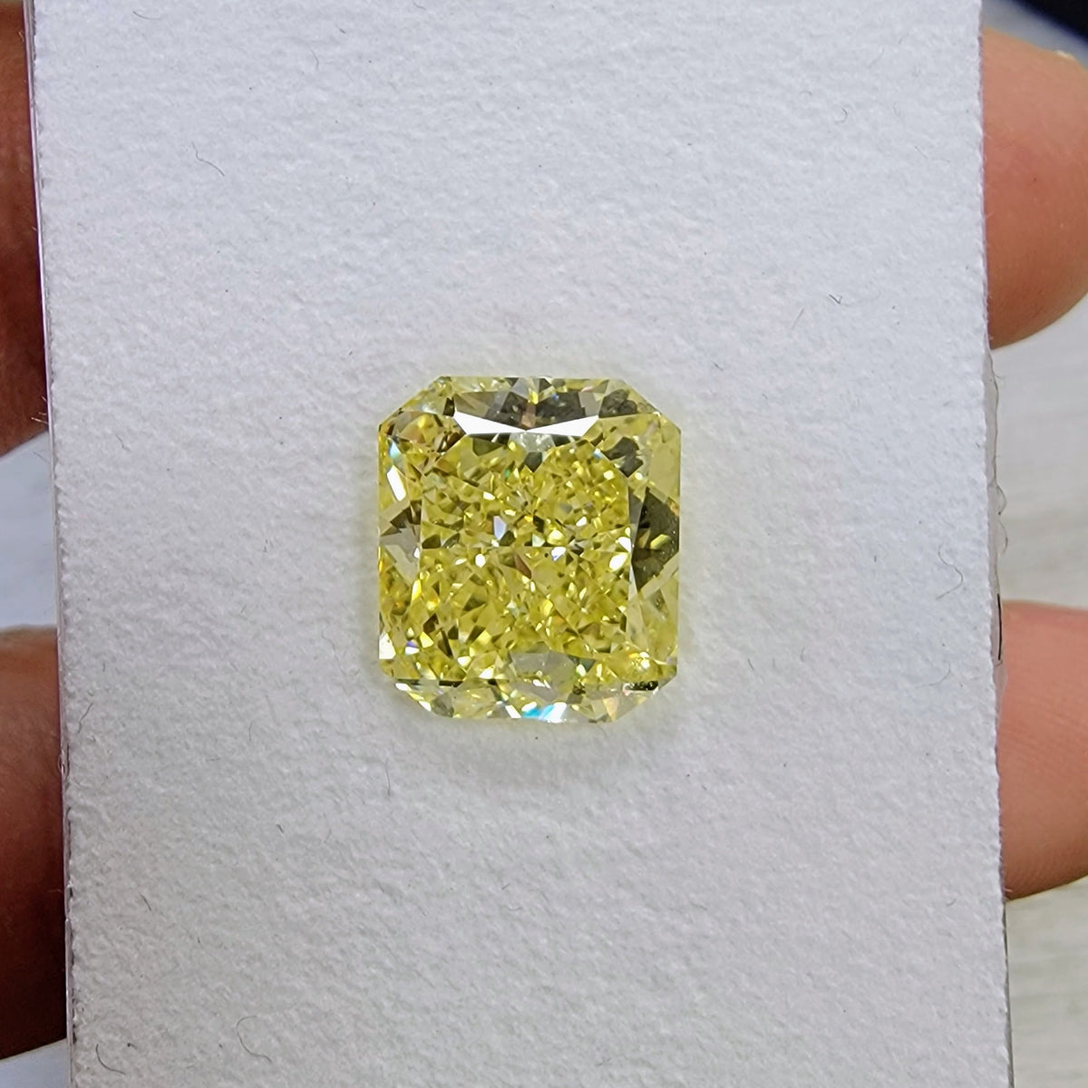 8.11ct Fancy Intense Yellow Radiant Diamond VS2 GIA