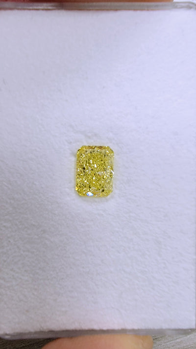 2.02ct Fancy Intense Yellow Elongated Radiant VS2 GIA