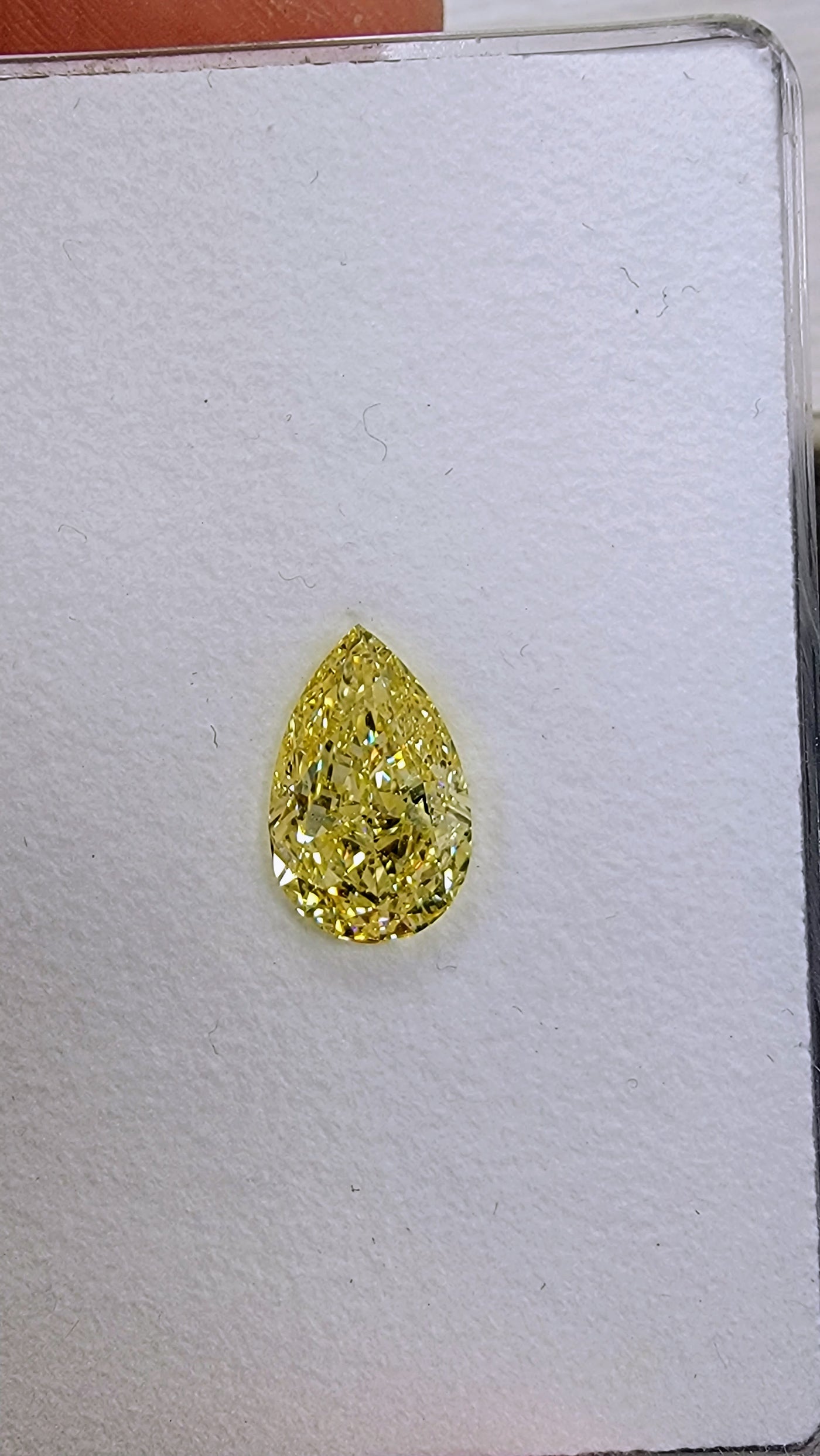 3.12ct Fancy Yellow Pear SI1 GIA