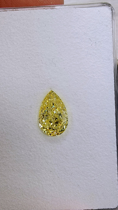 3.12ct Fancy Yellow Pear SI1 GIA