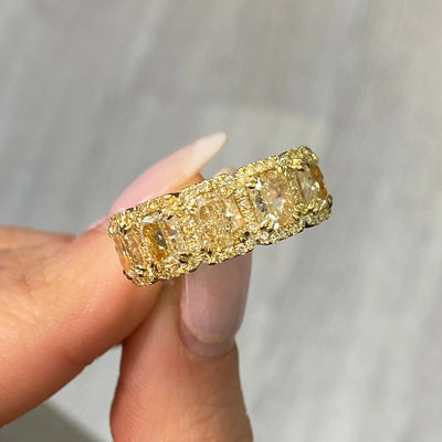 3.54ct Five Stone Halo Band