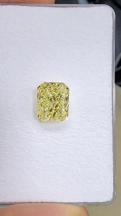 5.02ct Fancy Yellow Elongated Radiant VS1 GIA