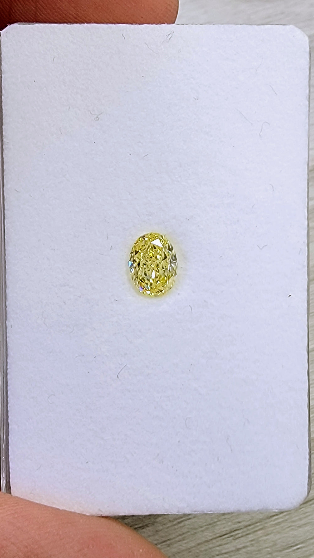 1.06ct Fancy Intense Yellow Oval Diamond VS1 GIA