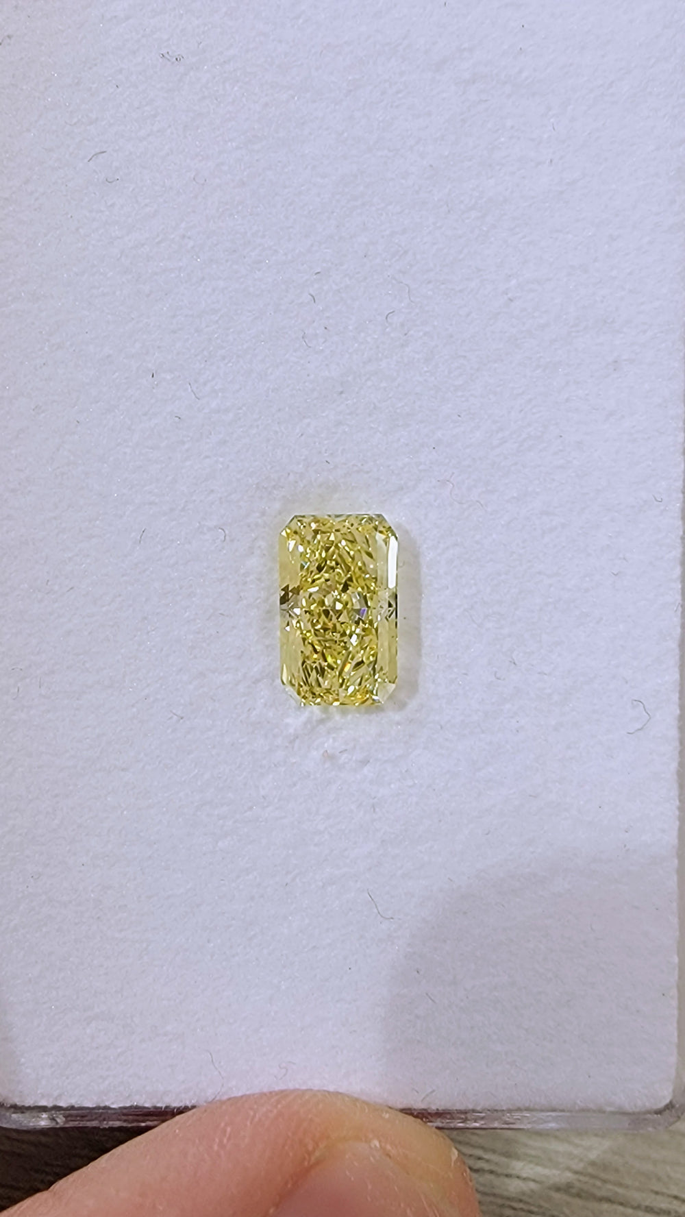 1.81ct Fancy Intense Yellow Elongated Radiant Diamond VS2 GIA