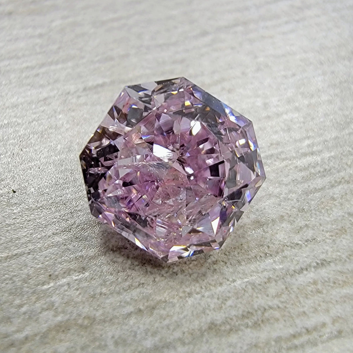 1.02ct Fancy Purple Pink Octagonal Radiant Diamond GIA