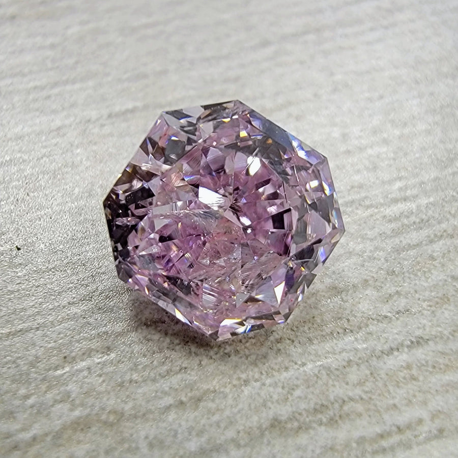 1.02ct Fancy Purple Pink Octagonal Radiant Diamond GIA