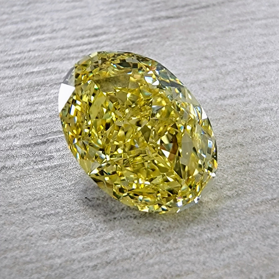 2.03ct Fancy Intense Yellow Oval Diamond SI1 GIA