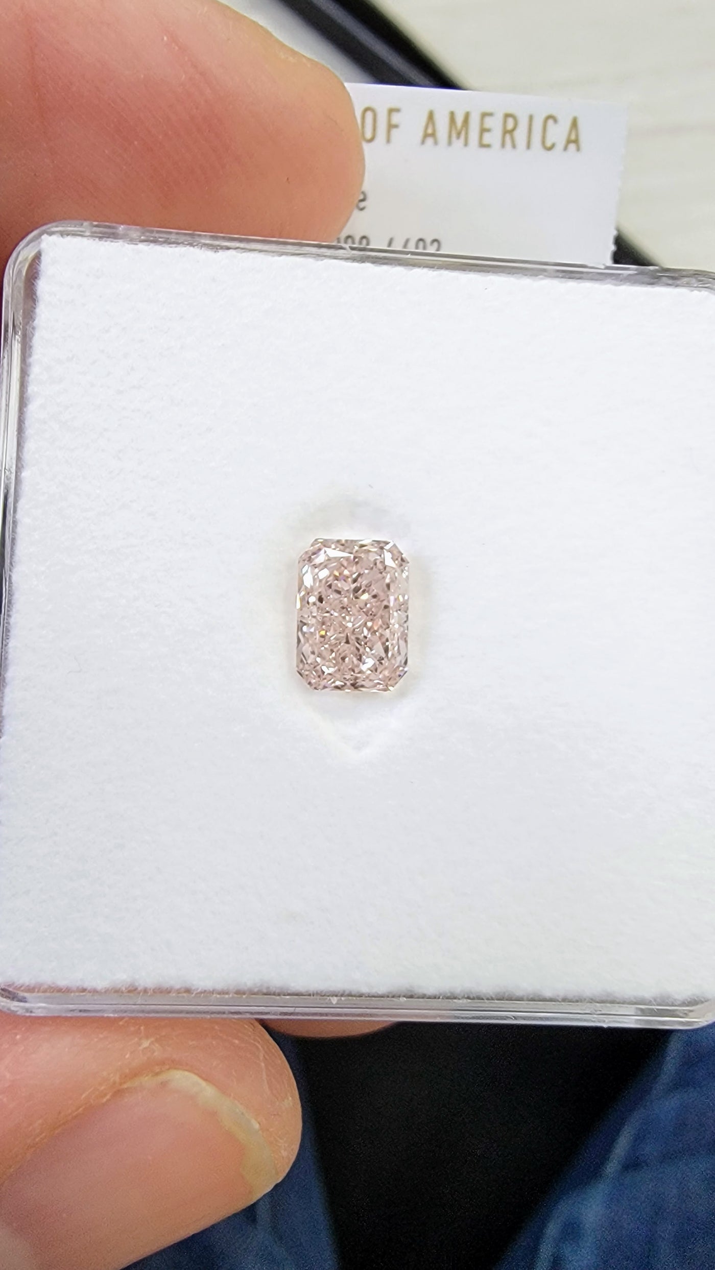 1.25ct Fancy Brownish Pink Elongated Radiant VVS2 GIA