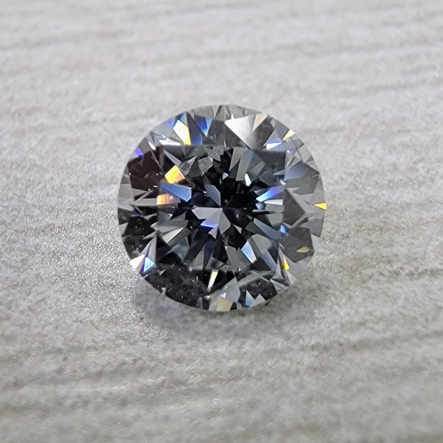 0.35ct Fancy Light Gray Blue Round Diamond GIA