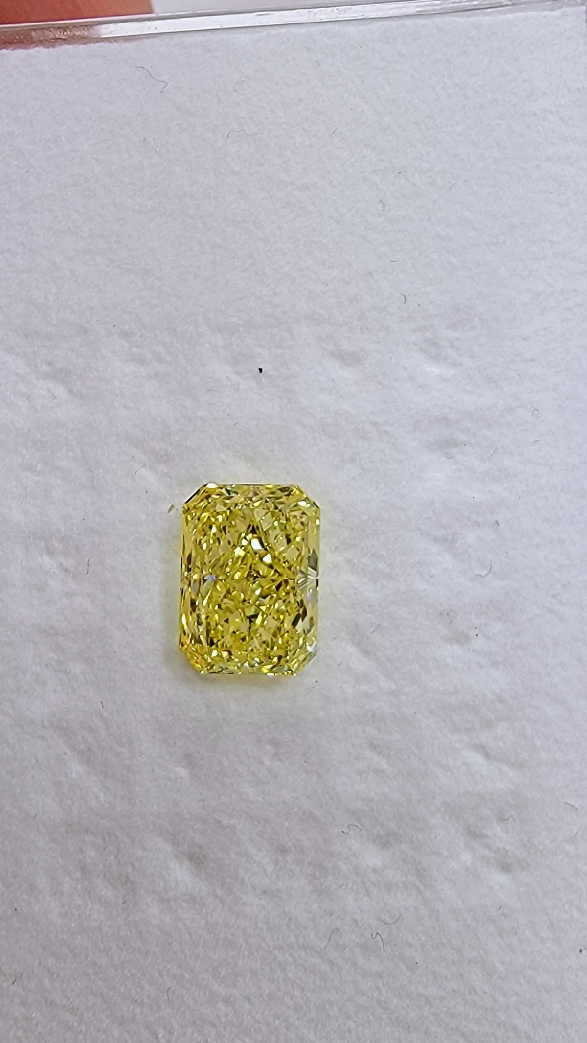 2.01ct Fancy Yellow Elongated Radiant Diamond SI1 GIA