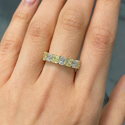 2.76ct Alternating Elongated Radiant Halfway Band