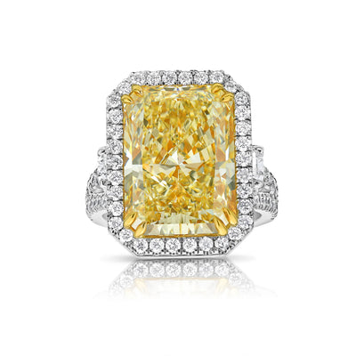 10.03ct Light Yellow Elongated Radiant VS2 GIA