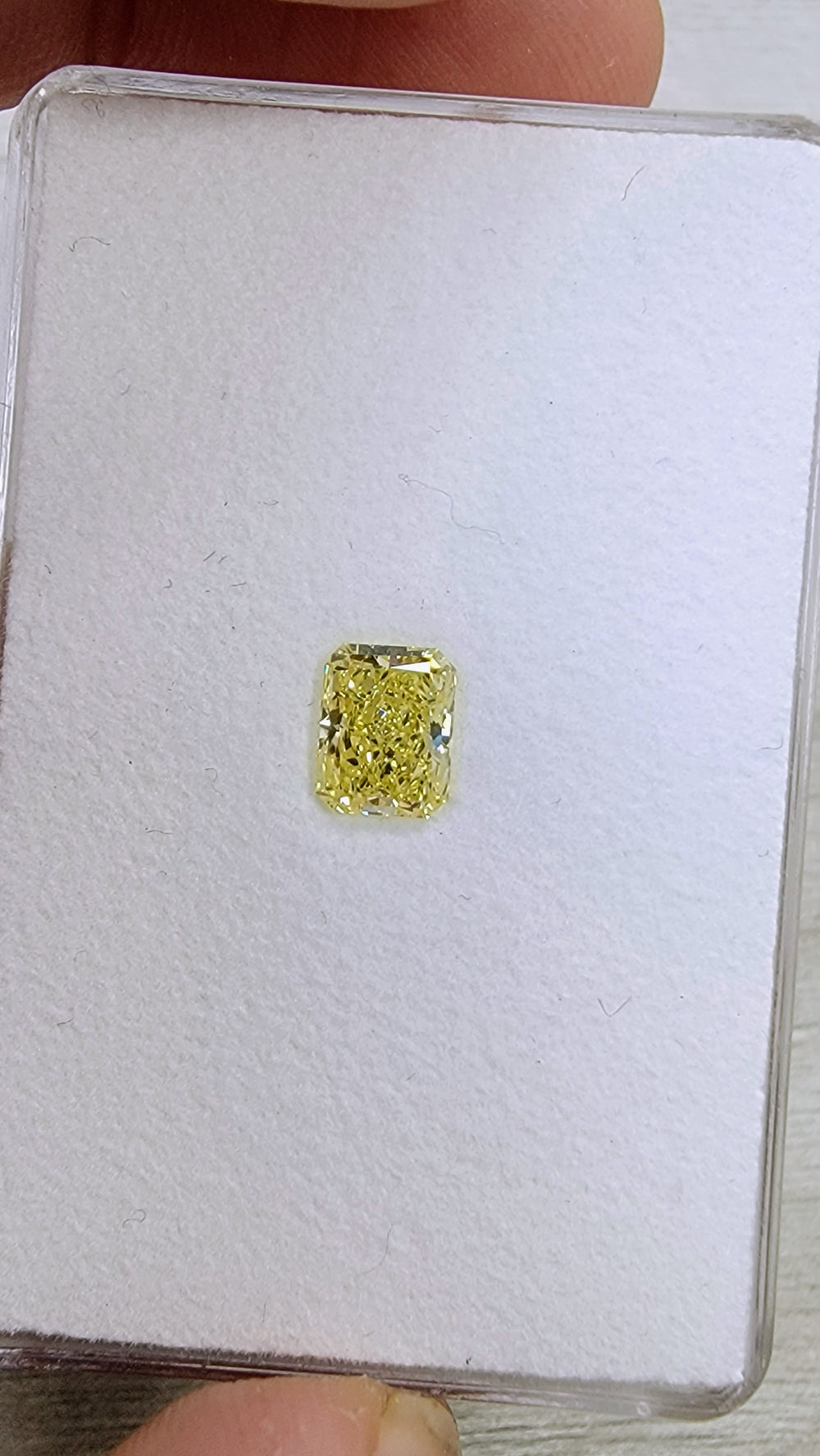 1.33ct Fancy Yellow Elongated Radiant Diamond VS2 GIA