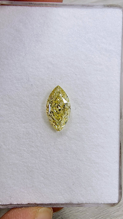 2.07ct Fancy Light Yellow Marquise VS2 GIA