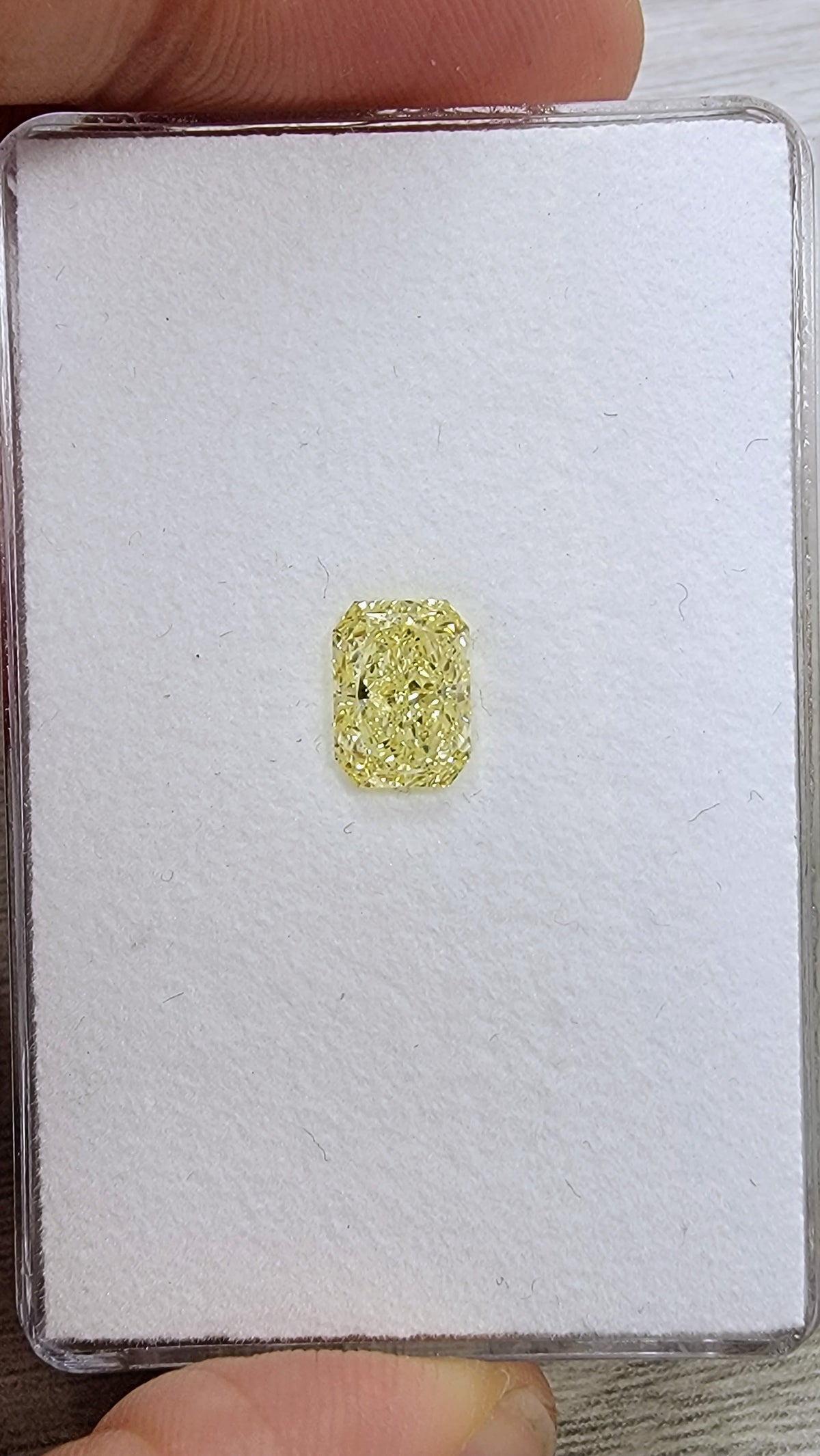 2.01ct Fancy Light Yellow Elongated Radiant Diamond VS2 GIA